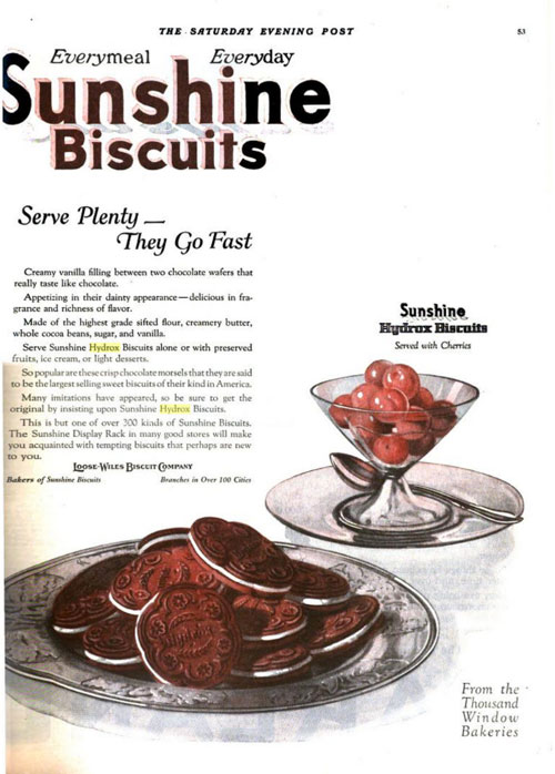 Sunshine Biscuits ad