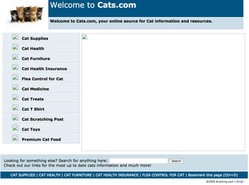 Cats.com November 2005