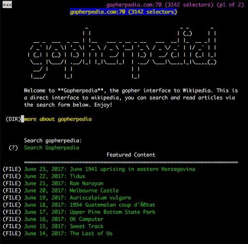 Gopherpedia