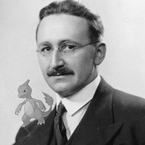 F.A. Hayek with a Charmeleon