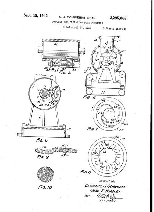 Cheese curls patent