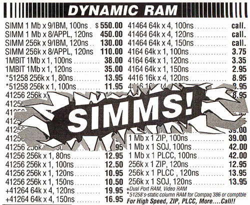 RAM prices