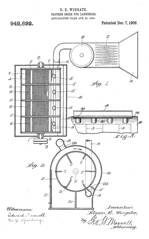 Rotary clothes drier