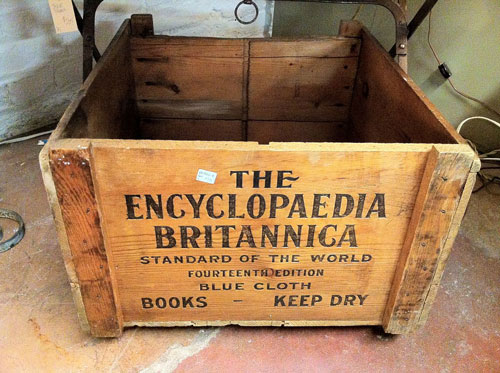 Encyclopaedia Britannica crate