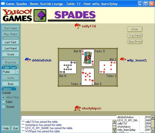 Yahoo! Games Spades