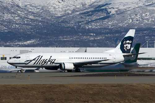 Alaska Airlines combi jet