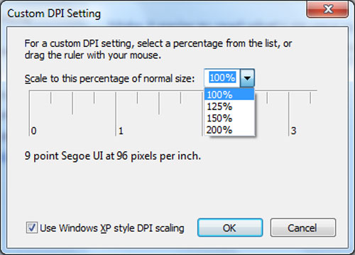 Windows Custom DPI
