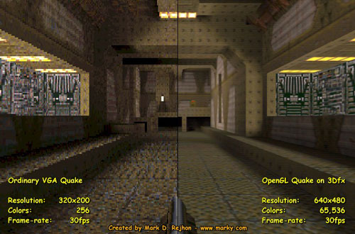 Quake visual comparison