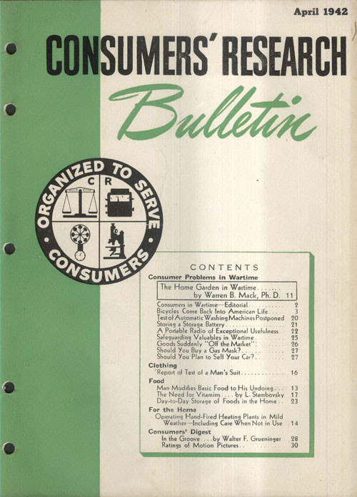 Consumers’ Research Bulletin