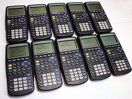 A bunch of TI-83s